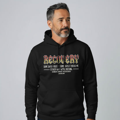 Recovery Hoodie | Men's Recovery Rock Hoodie with Personalized Date