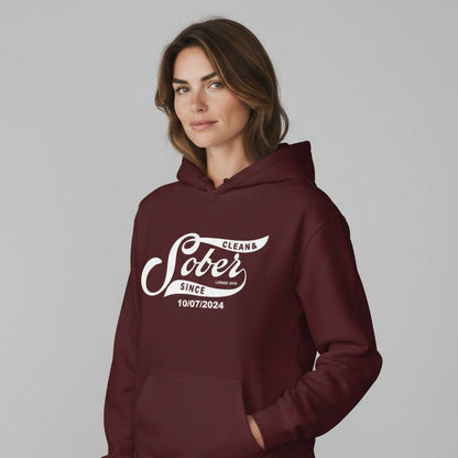Recovery Hoodie | Women's Sober Since Hoodie with Custom Sober Date