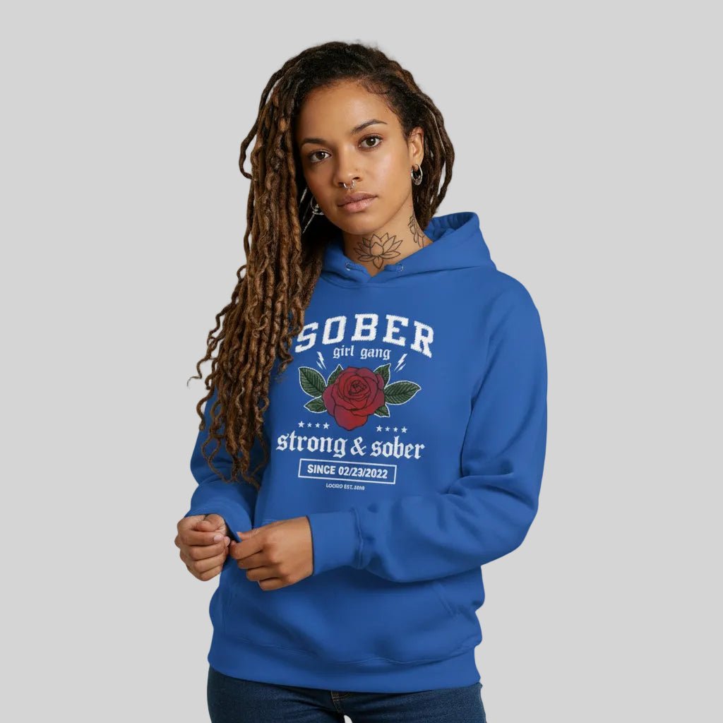 Recovery Hoodie | Sober Girl Gang Strong & Sober Crest