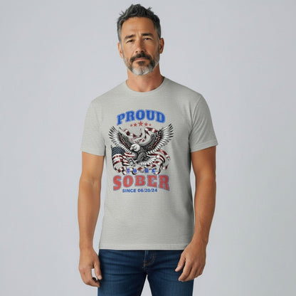 Sober T Shirt | Proud To Be Sober Tee with Personalized Date