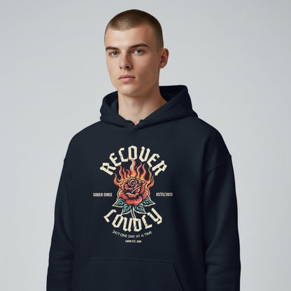 Recovery Hoodie | Recover Loudly Custom Sobriety Date Unisex Hoodie