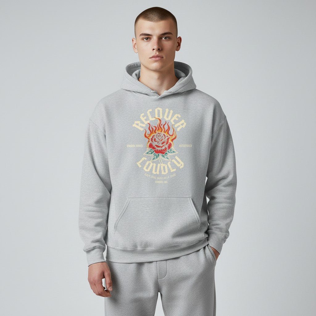 Recovery Hoodie | Recover Loudly Custom Sobriety Date Hoodie