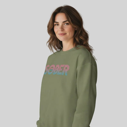 Retro Sobriety Date Sweatshirt – Personalized Sober Date