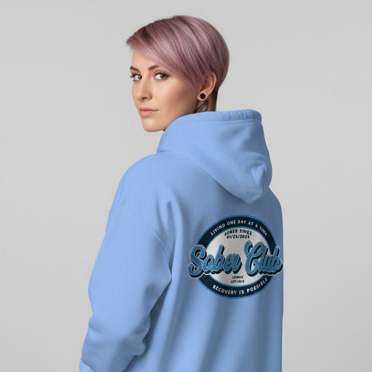 authentic sober lifestyle recovery hoodie