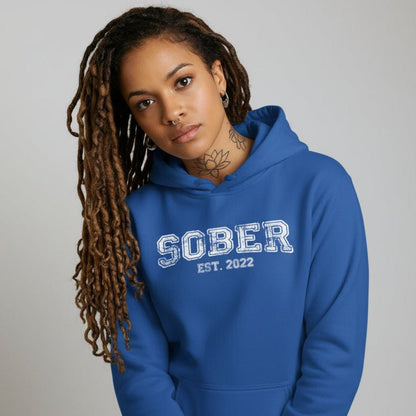 Women's Sober Est. Hoodie w/ Personalized Sobriety Year Hoodie
