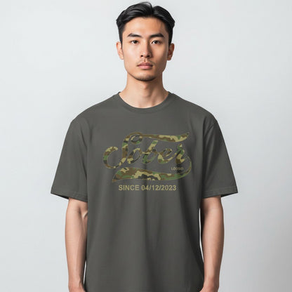 Sober T Shirt | Sober Since Camo Tee with Personalized Date