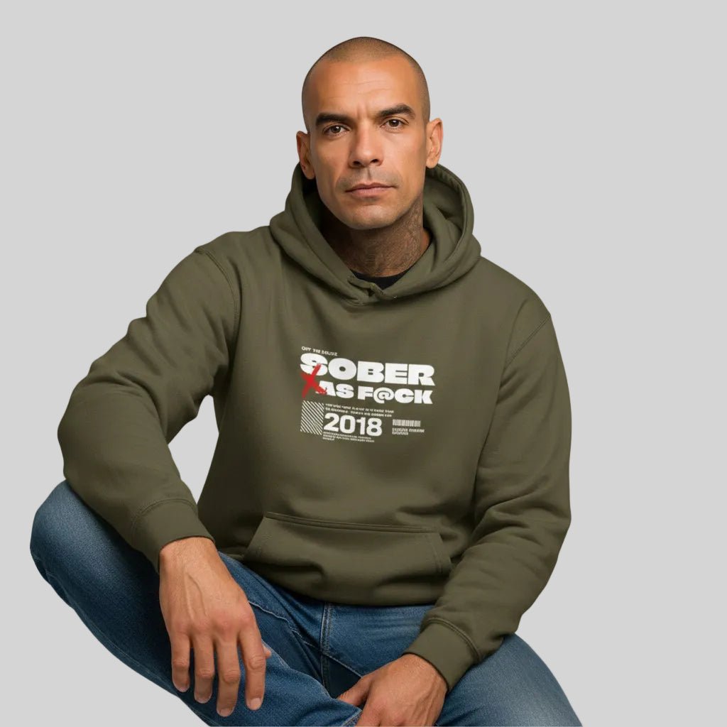 Sober As F*ck Recovery Hoodie side view (view 26)