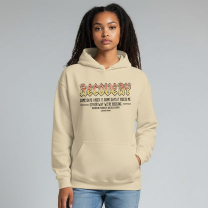 Recovery Hoodie | Women's Recovery Rock Hoodie with Personalized Date
