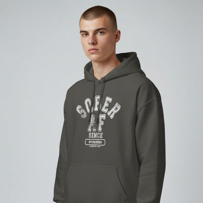 Recovery Hoodie | Sober AF Since Hoodie with Custom Sobriety Date