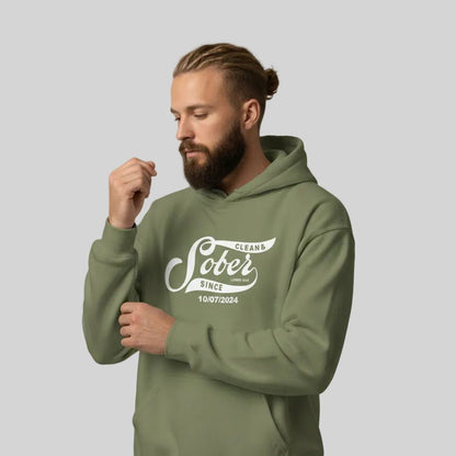 Recovery Hoodie | Sober Since Men's Hoodie with Custom Sobriety Date