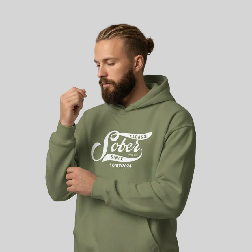 Recovery Hoodie | Sober Since Men's Hoodie with Custom Sobriety Date