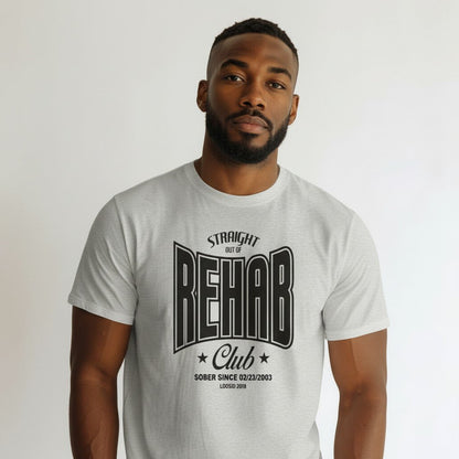 Recovery T-shirt | Men's Rehab T-shirt with Personalized Date
