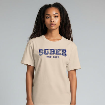 Sober   T   Shirt   |   Women's   Recovery   Is   Possible   Tee   with   Personalized   Sobriety   Date