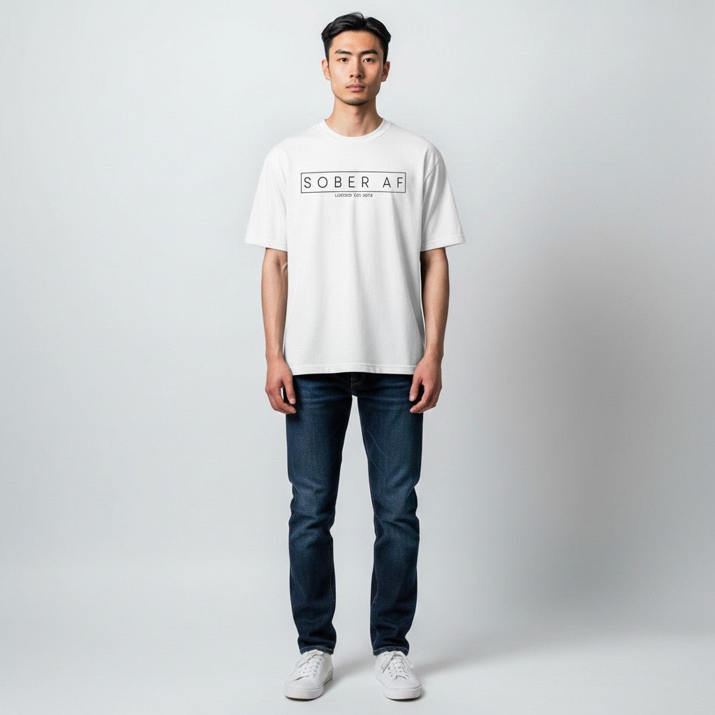 Sober T Shirt | Sober AF Men’s Tee for Strength and Recovery