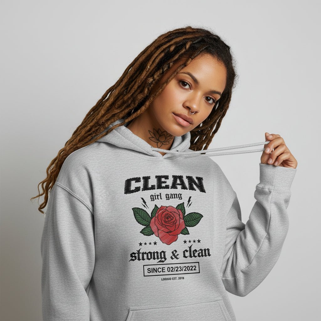 Recovery Hoodie | Clean Girl Gang Strong & Clean Crest