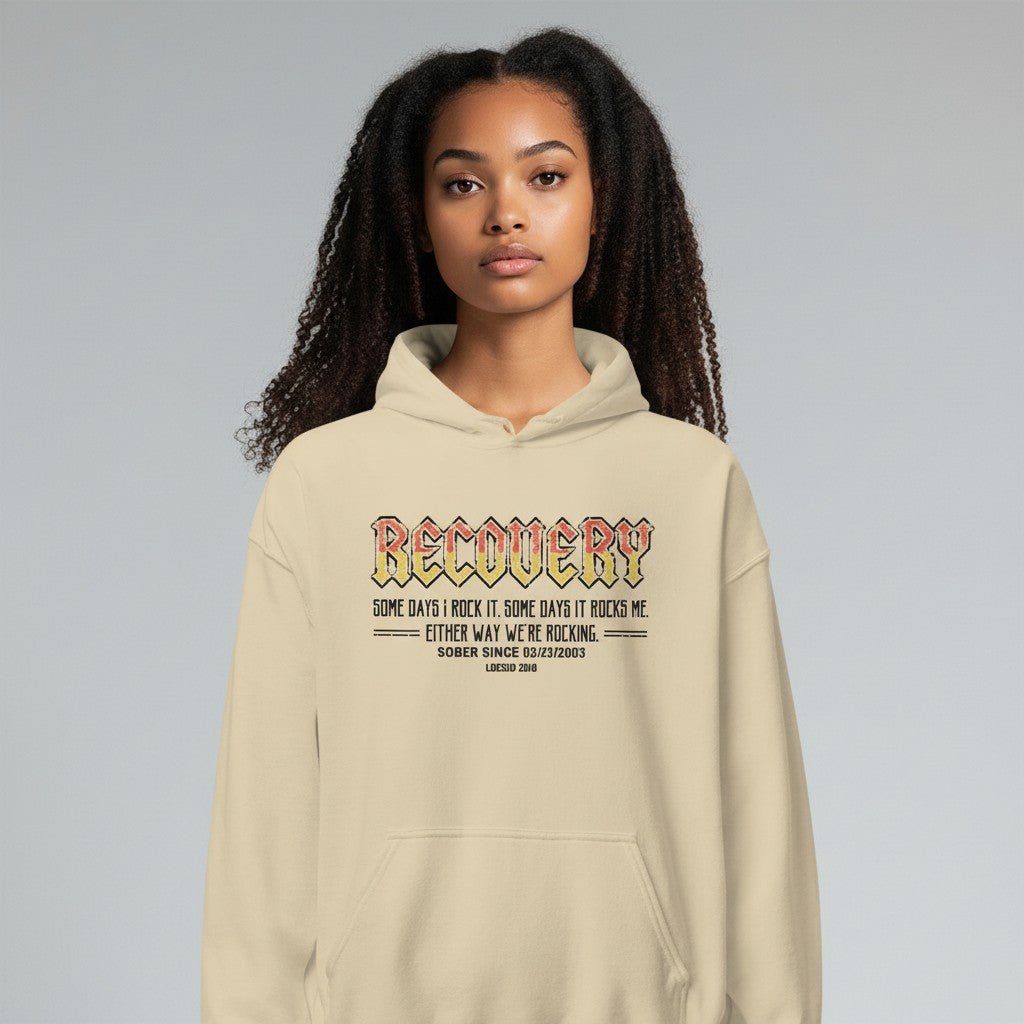 Recovery Hoodie | Women's Recovery Rock Hoodie with Personalized Date