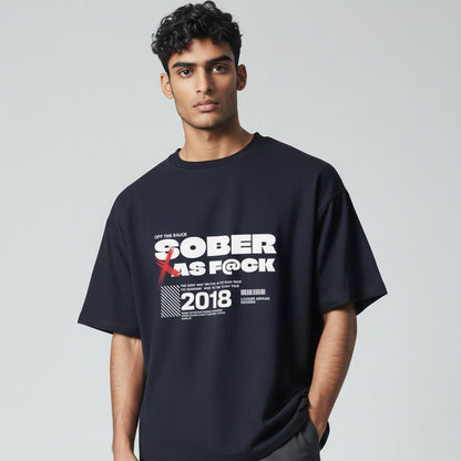Sober As F*ck Men's T-shirt