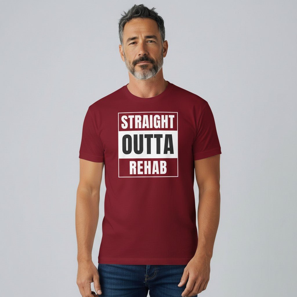 Straight Outta Rehab Sober T Shirt product photo (view 10)