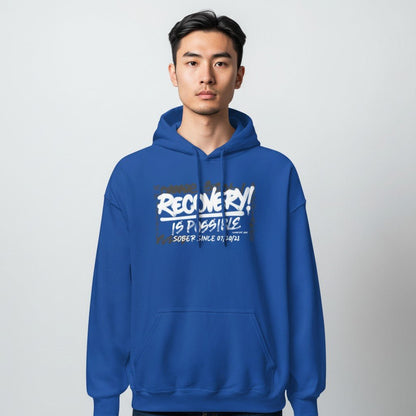 Recovery Hoodie | Men’s Recovery Is Possible Hoodie with Date