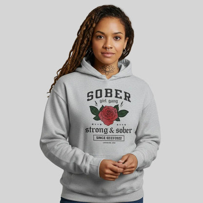 Recovery Hoodie | Sober Girl Gang Strong & Sober Crest