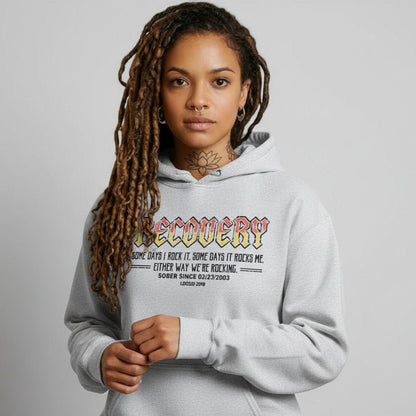 Recovery Hoodie | Women's Recovery Rock Hoodie with Personalized Date