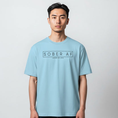 Sober T Shirt | Sober AF Men’s Tee for Strength and Recovery