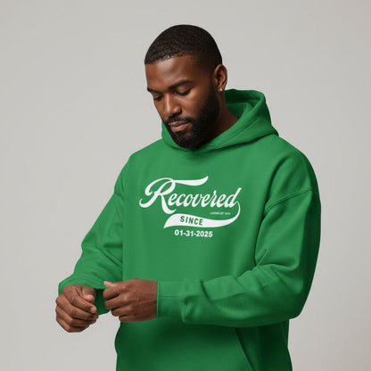 Men's Recovered Since Hoodie w/ Personalized Recovered Date