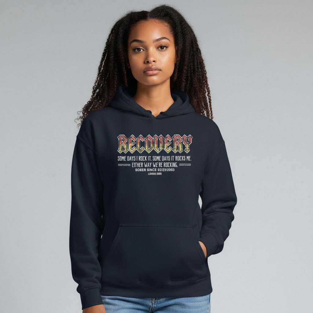 Recovery Hoodie | Women's Recovery Rock Hoodie with Personalized Date