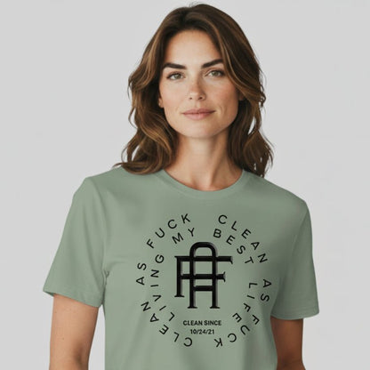 Living My Best Life Sober T Shirt product photo (view 10)