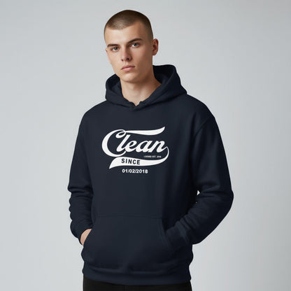 Recovery Hoodie | Men's Clean & Sober Hoodie with Custom Sobriety Date
