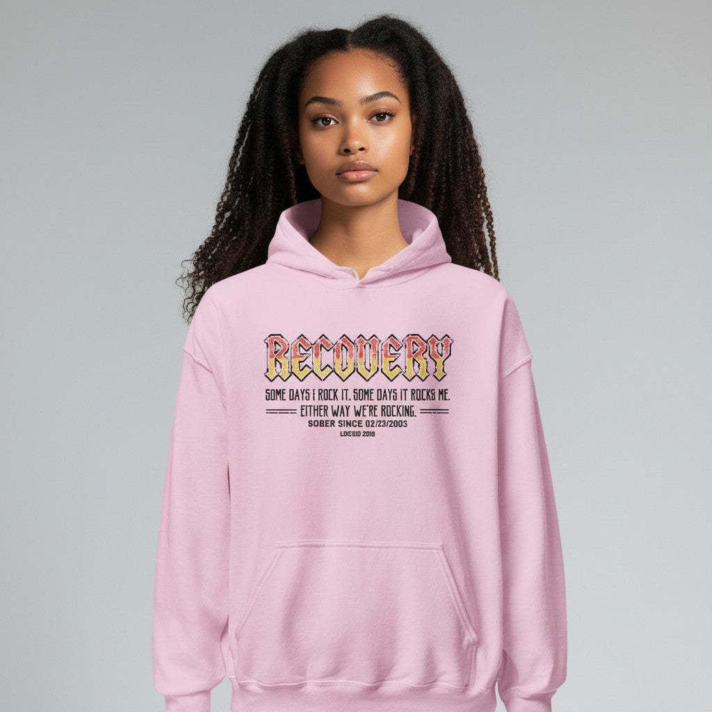 Recovery Hoodie | Women's Recovery Rock Hoodie with Personalized Date