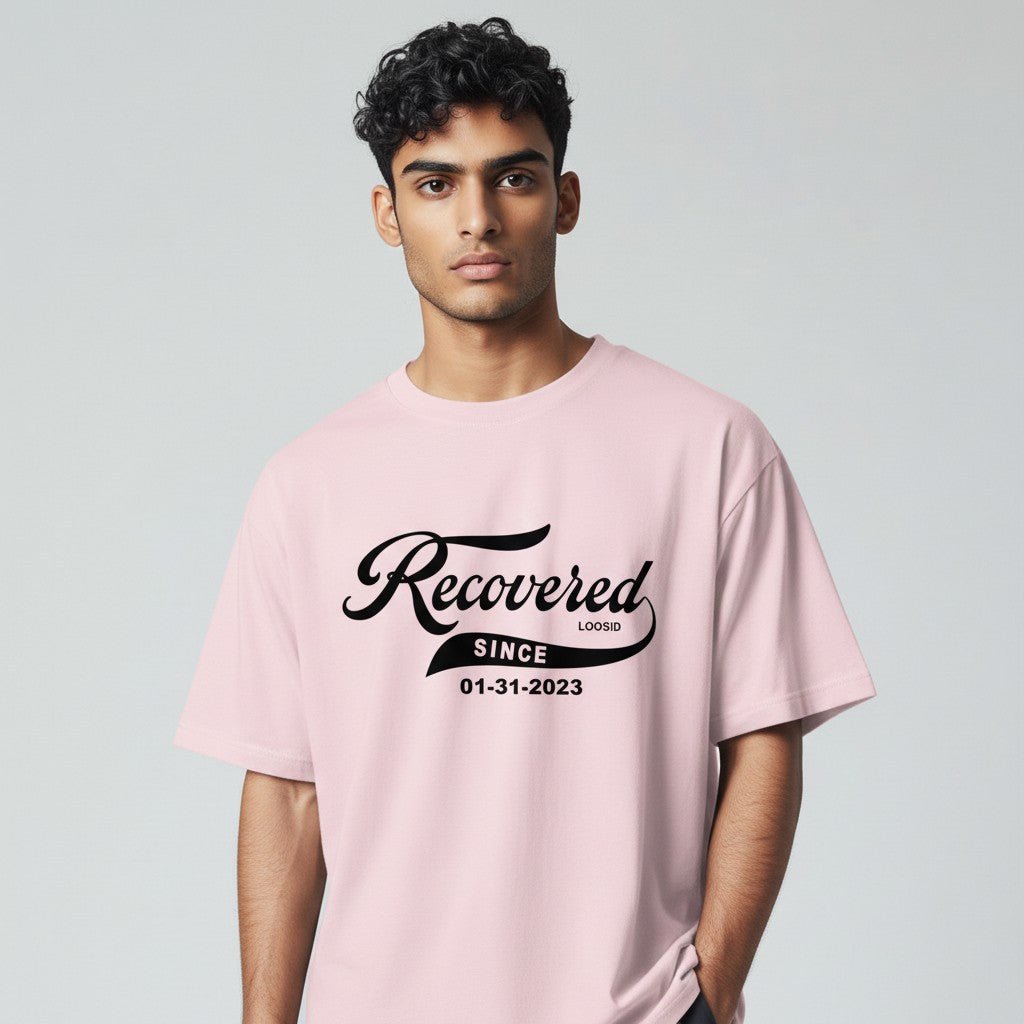 Men’s Recovered Since T-Shirt w/ Personalized Clean Date