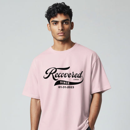 Men’s Recovered Since T-Shirt w/ Personalized Clean Date
