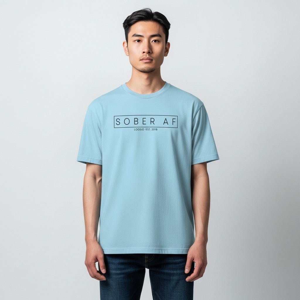 Sober T Shirt | Sober AF Men’s Tee for Strength and Recovery