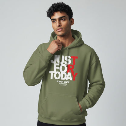 Recovery Hoodie | Just For Today Custom Sobriety Date Sweatshirt