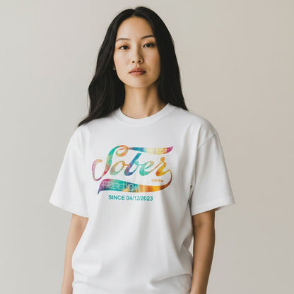 Recovery Sober Since Women's T-Shirt with Personalized Sober Date