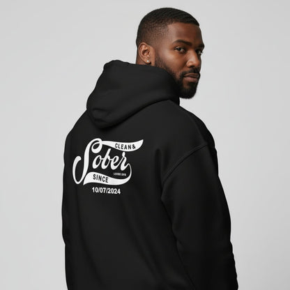 Recovery Zip Hoodie | Men's Sober Since Front & Back Print