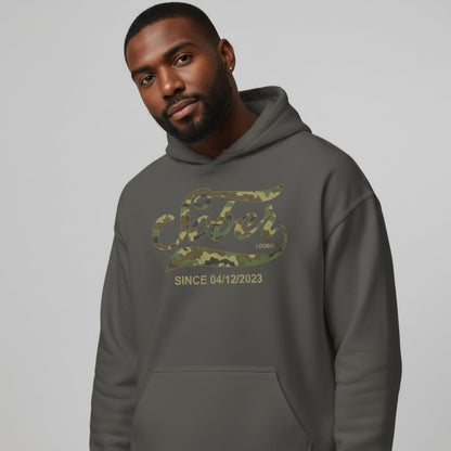 Recovery Hoodie | Sober Since Camo Hoodie with Personalized Date