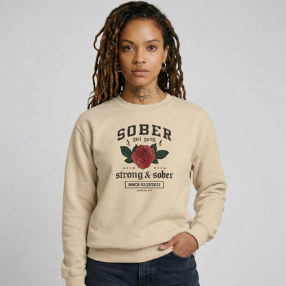 SOBER Girl Gang Strong & Sober Recovery Hoodie graphic detail (view 44)