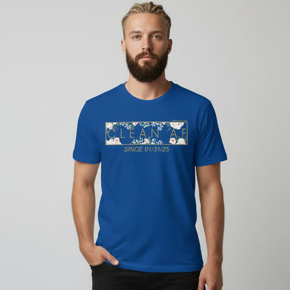 Since Date Men's Sobriety Sober T Shirt lifestyle view (view 25)