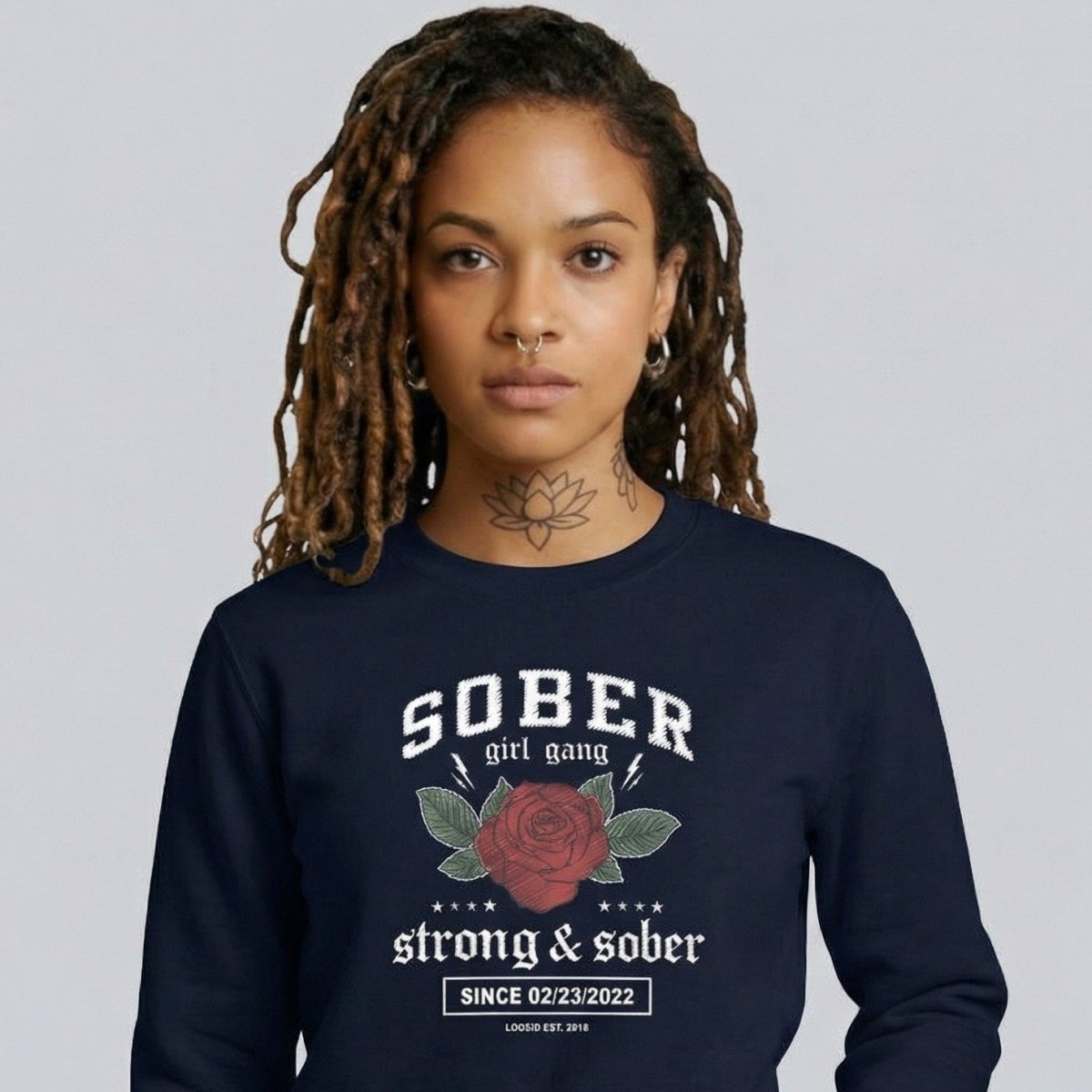 SOBER Girl Gang Strong & Sober Recovery Hoodie product photo (view 10)