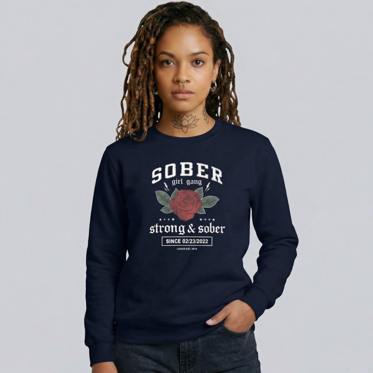 SOBER Girl Gang Strong & Sober Recovery Hoodie featuring the design (view 11)