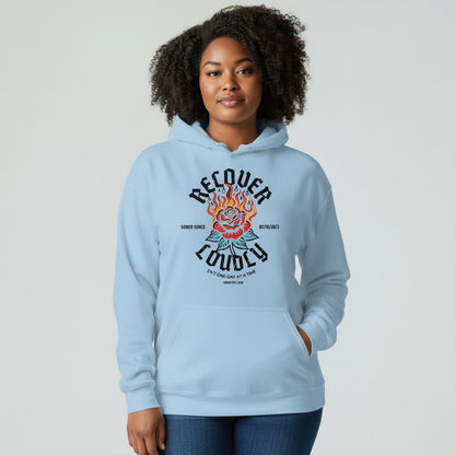 Recovery Hoodie | Recover Loudly Women’s Custom Sobriety Date