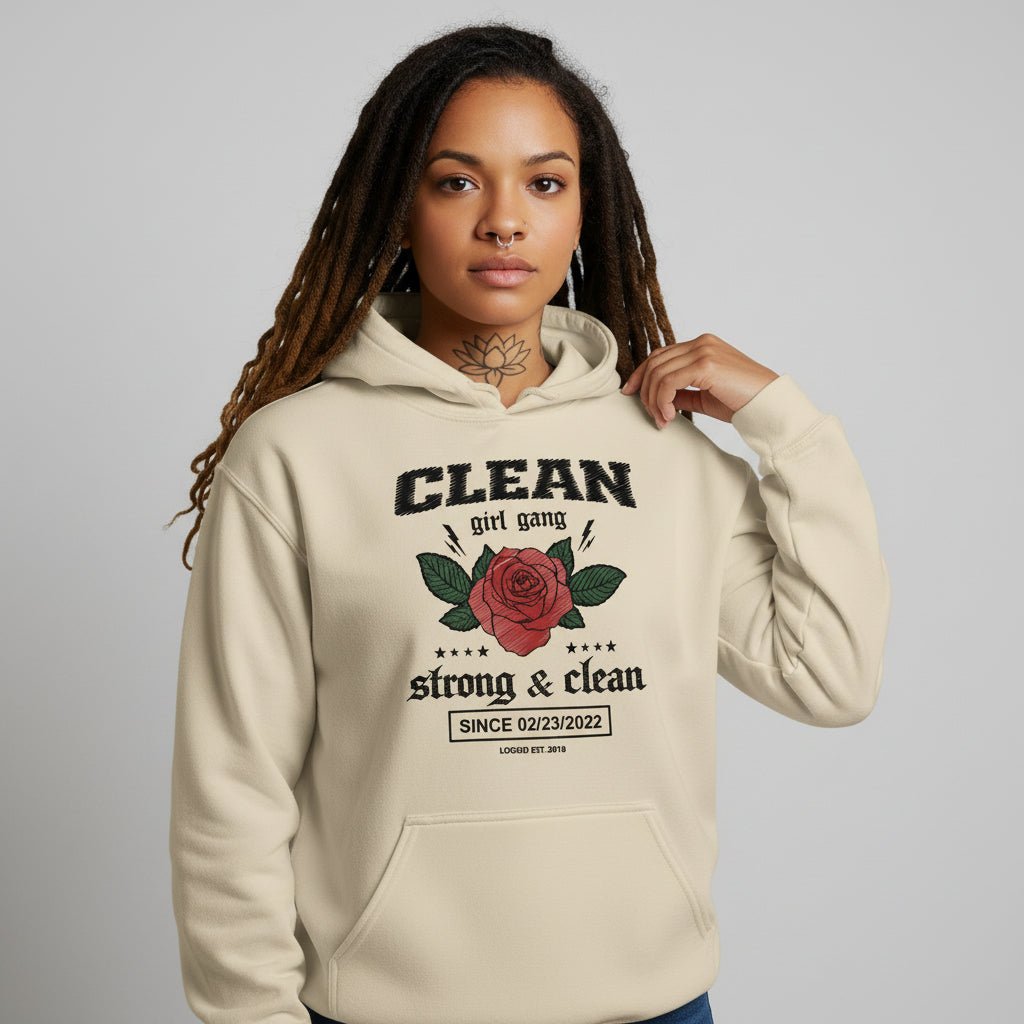 Recovery Hoodie | Clean Girl Gang Strong & Clean Crest