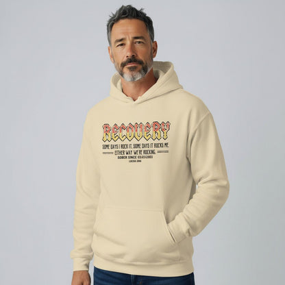 Recovery Hoodie | Men's Recovery Rock Hoodie with Personalized Date