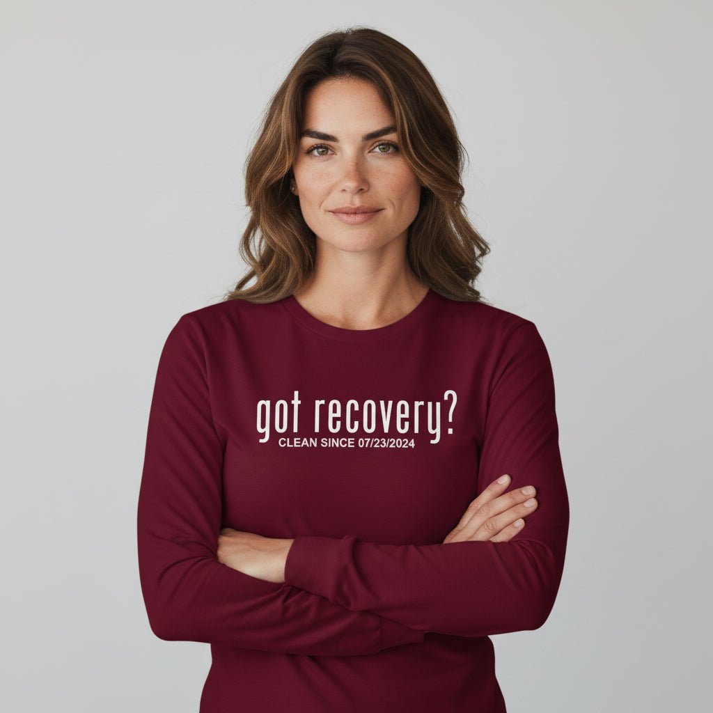 Long Sleeve Clean Sober T Shirt graphic detail (view 14)