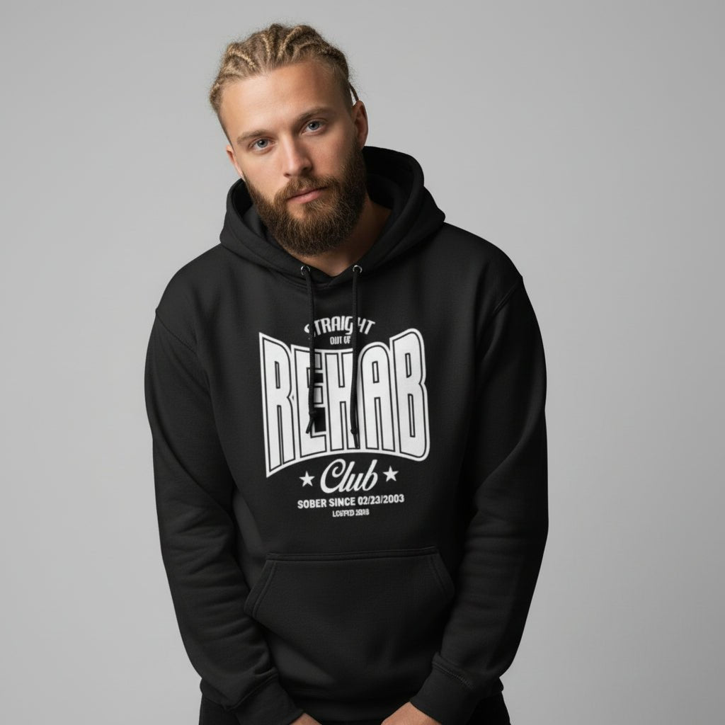 Recovery Hoodie | Men's Rehab Hoodie with Personalized Date
