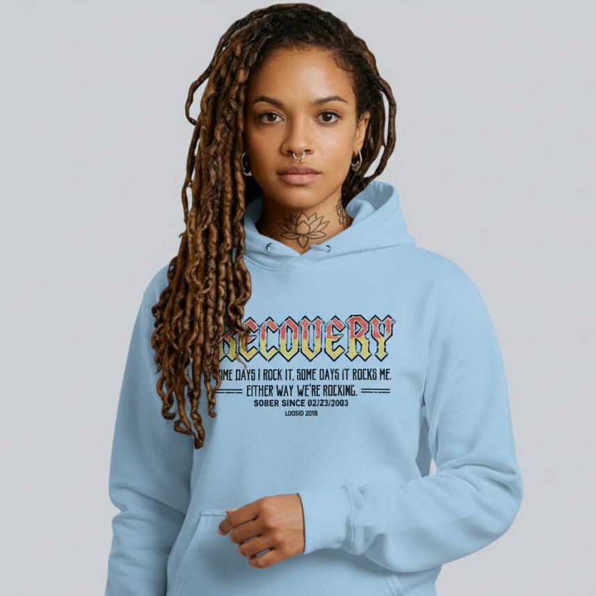 Recovery Hoodie | Women's Recovery Rock Hoodie with Personalized Date