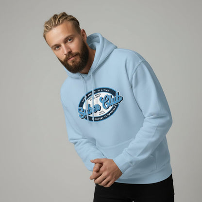 Sober Club Badge Unisex Hoodie with Custom Sobriety Date