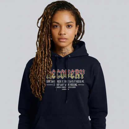 Recovery Hoodie | Women's Recovery Rock Hoodie with Personalized Date